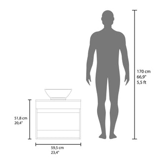 Mueble Baño Aereo Manchester, Wengue, Con Amplio Espacio de Almacenamiento ZF