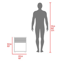 Mesa de Noche Wandda, Fresno Europeo y Roble Natural, con un cajón para guardar objetos