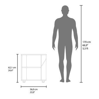Mueble Para Lavamanos Pili, Blanco Duqueza y Fresno Europeo, No incluye Lavamanos