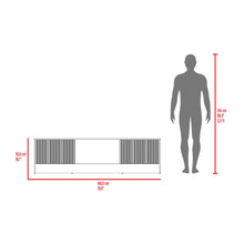 Mesa para TV Hopeland, Blanco Duqueza y Roble Natural, con capacidad para tv 75"