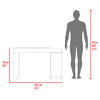 Mueble Tocador Ivak, Capri, con espacio para ubicar maquillaje incluye espejo