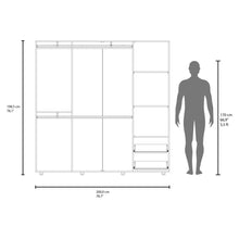 Closet Vanez, Kronos Blanco, Con cuatro puertas abatibles y dos cajones para guardar ropa ZF