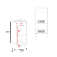 Mueble para Lavamanos Rivera, Blanco, con patas en acero y con gran espació para colocar objetos ZF