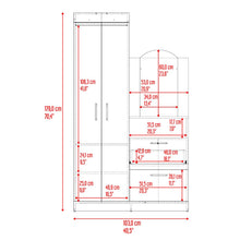 Closet Tocador Praga, Wengue, con diseño moderno incluye Espejo