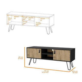 Mesa para TV Huna, Macadamia y Wengue, capacidad para TV de 50'' ZF