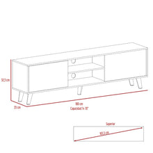 Mesa Para Tv Telmo, Avellana, Con Espacio Para Tv Hasta de 80 Pulgadas