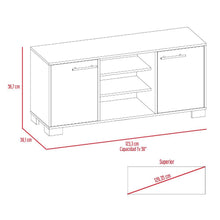 Mesa Para Tv Marsel, Castaño y Café Claro, con Dos Puertas