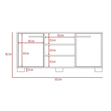 Mesa Para Tv Marsel, Castaño y Café Claro, con Dos Puertas