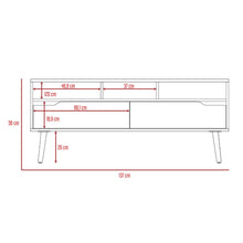 Mesa para TV Raichel, Nogal y Plata Oscuro, para Televisor de 60 Pulgadas