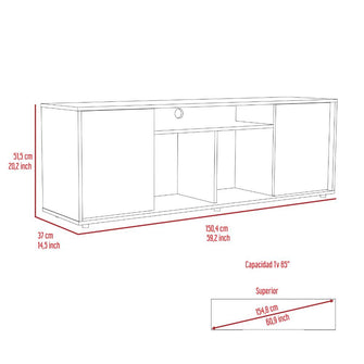 Mesa para TV Panac, Wengue, con puertas abatibles 65" ZF