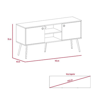 Mesa Para Tv Valencia, Nogal, con Espacio Para Tv de Hasta 60 Pulgadas