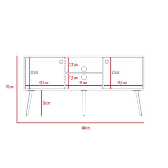 Mesa Para Tv Valencia, Nogal, con Espacio Para Tv de Hasta 60 Pulgadas