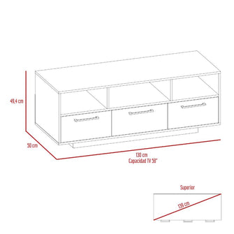 Mesa Para Tv Wema, Wengue y Chocolate, con Espacio Para Televisor y varios entrepaños