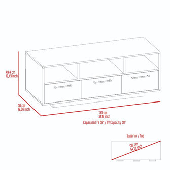 Mesa Para Tv Wema, Wengue y Chocolate, con Espacio Para Televisor y varios entrepaños