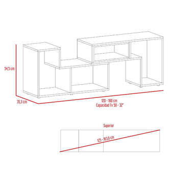 Mesa Para Tv Ascher, Cobre, con Espacio Para Televisor de Hasta 50 Pulgadas