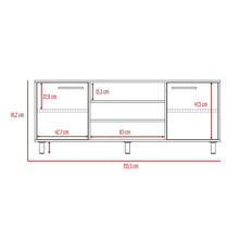 Mesa Para Tv Wesley, Wengue y Miel, con Espacio Para Televisor de 65 Pulgadas