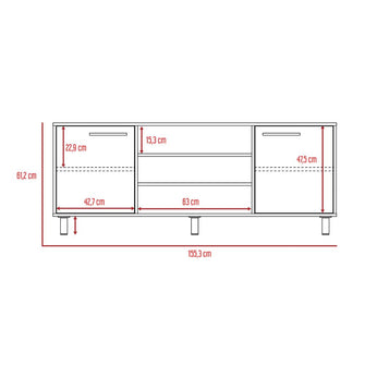 Mesa Para Tv Wesley, Wengue y Miel, con Espacio Para Televisor de 65 Pulgadas