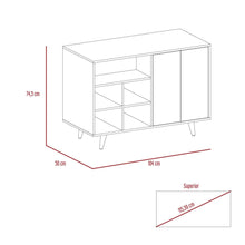 Mesa Auxiliar Zapatero Burdeos, Beige y Blanco, con Cuatro Puertas de Apertura Push y Múltiples Entrepaños