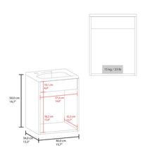 Mueble Lavamanos Saju, Wengue, Incluye Lavamanos Plastiglas Floresta ZF