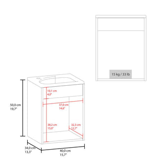 Mueble Lavamanos Saju, Wengue, Incluye Lavamanos Plastiglas Floresta ZF