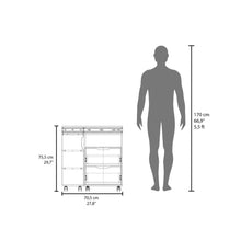 Escritorio Extensible Diego, Blanco y Nogal,  incluye dos cajones ZF