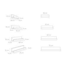 Set de Repisas Julia, Blanco, X4 Unidades