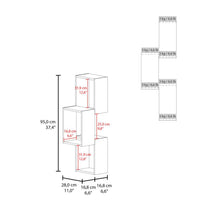 Repisa Pared Seyner, Wengue, Tres cubos con espacio para colocar objetos decorativos ZF