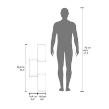 Repisa Pared Seyner, Wengue, Tres cubos con espacio para colocar objetos decorativos ZF