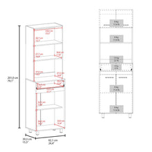 Modulo Microondas Eris, Fresno Europeo y Blanco Duqueza, con cuatro puertas abatible ZF