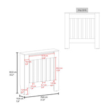 Cubierta para Radiador Linn, Blanco Duqueza, cuenta con espacio para colocar objetos decorativos ZF