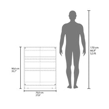 Zapatero Toby, Nogal Europeo, con gran espacio para organizar zapatos ZF