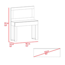 Mueble Tocador Leila, Bardolino, con espacio para ubicar maquillaje incluye espejo