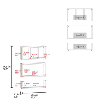 Repisa Trego, Blanco Duqueza, con espacio para ubicar objetos decorativos ZF