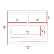 Mesa de Noche Flotante Nube, Café Claro, con un Cajón y División de dos Entrepaños X2