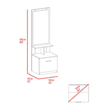 Tocador Zaha, Avellana, con Espejo y Un Cajón Organizador X2