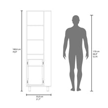 Mueble Auxiliar de Aseo Vidalia, Blanco, Con puerta abatible ZF