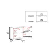Gabinete Superior Frello 120, Fresno Europeo, con Cuatro Puertas Batientes  ZF
