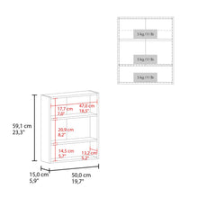 Gabinete de Baño Wanda, Blanco, con dos puertas y tres entrepaños ZF