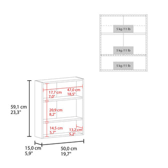 Gabinete de Baño Wanda, Blanco, con dos puertas y tres entrepaños ZF