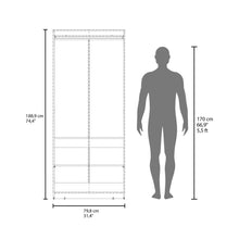 Closet Wend II, Wengue, con dos puertas abatibles y dos entrepaños ZF