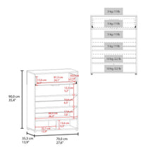 Zapatero Apina, Blanco, con dos entrepaños inclinados ZF
