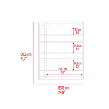Zapatero Light, Blanco Duqueza y Fresno Europeo, con una puerta abatible