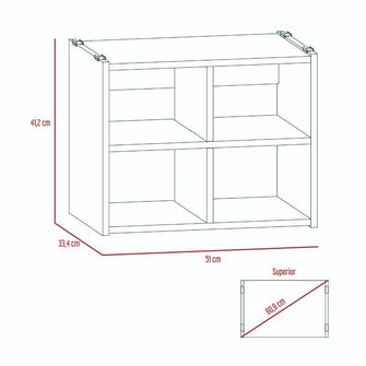 Mueble Multiusos Matrix, Café Claro, con Amplias Superficies