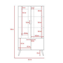 Alacena Cleo, Café Claro y Wengue, con Gran Capacidad de Almacenamiento