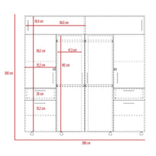 Closet Vanguardia con Espejo, Grafito, con Dos Cajones y Cuatro Tubos Cromado Para Guardar Ropa
