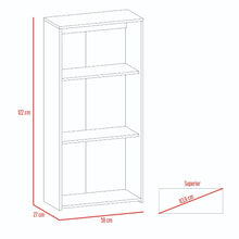 Biblioteca Home, Chocolate y Wengue, con Cinco Entrepaños y Dos Puertas Abatibles