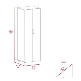 Closet Rayo, Wengue, con Dos Puertas y Tubo En Su Interior    ZF