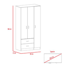 Closet América, Humo, con Dos Cajones y Amplios Espacios Para Guardar Ropa    ZF