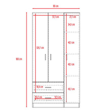 Closet América, Blanco, con Dos Cajones y Variedad de Entrepaños    ZF