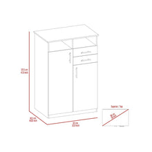 Closet Monter, Wengue, dos cajones y puertas abatibles ZF